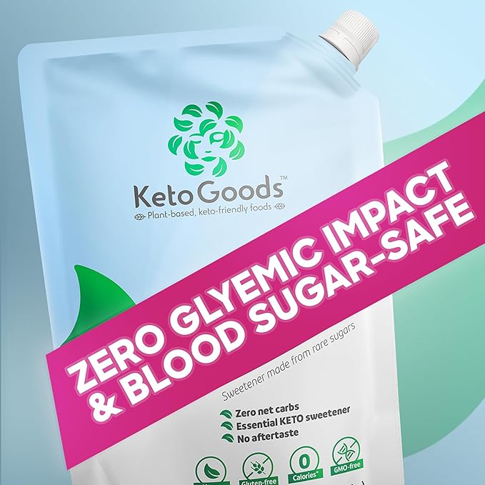 KetoGoods Allulose Simple Syrup: No carbs/calories, Keto friendly, No glycemic impact (2.5lb)
