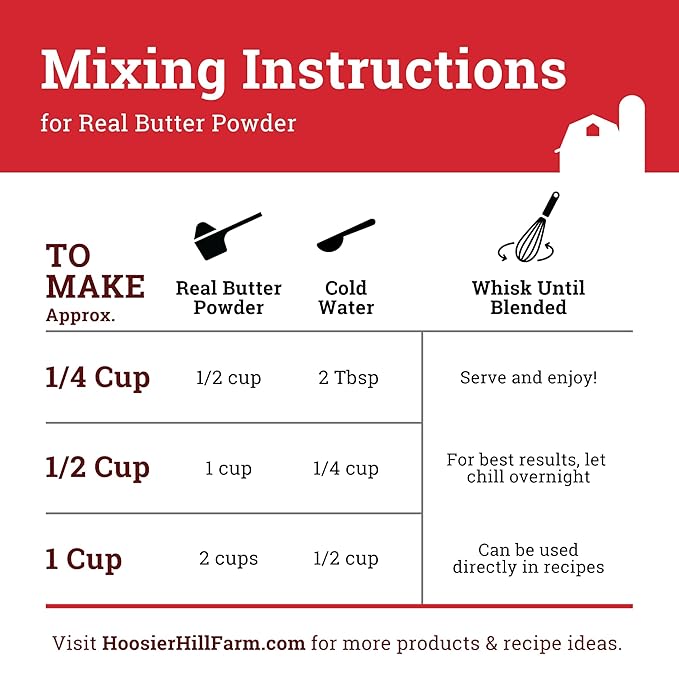 Hoosier Hill Farm Real Butter Powder, 2LB (Pack of 1)
