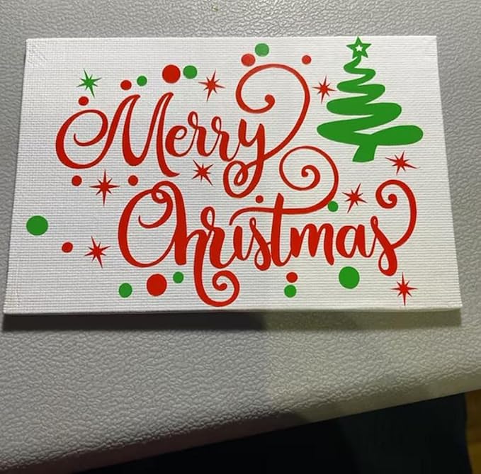 Christmas Stencils for Painting on Wood 12inch Large Christmas Stencil Xmas Holiday Stencils for Door Hanger/Pillow Cover/Wood Sign/Glass Block Decor