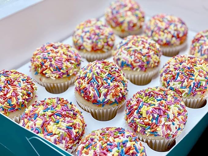 A Great Surprise Dye Free Rainbow Sprinkles - 1.5 Pounds - All Natural - Vegan Sprinkles for Baking, Ice Cream, Cookies, Cupcakes