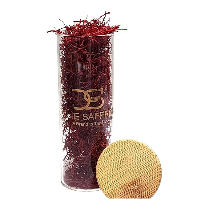 Divine Saffron gift box Award Winner Finest Pure Premium All Red Saffron Threads, Grade A+ Royal Super Negin Non-GMO Verified. For Tea, Paella, Rice, Desserts, Golden Milk and Risotto (5 Grams)
