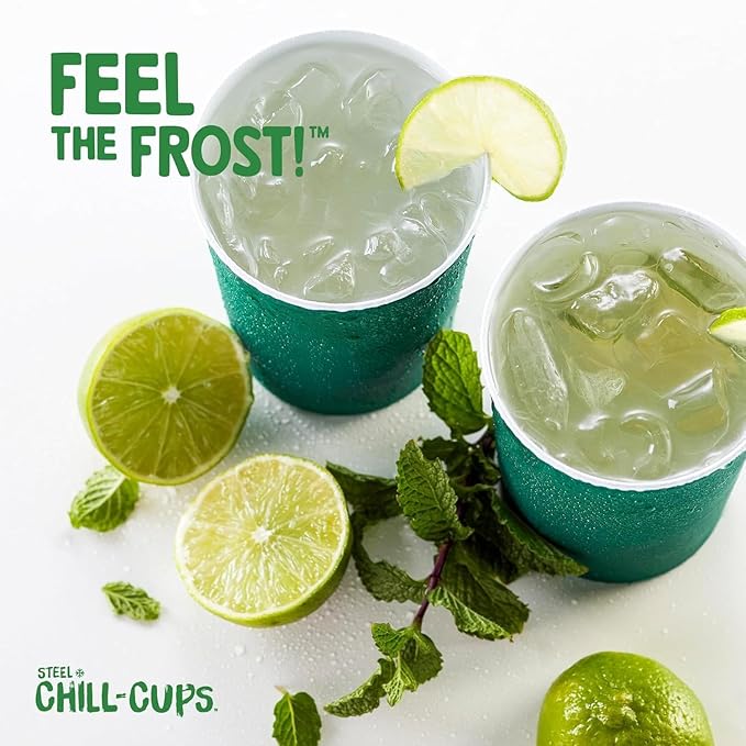 16 oz. Party Cups, Perfect for Cold Drinks, Sturdy & Durable, Disposable and 100% Recyclable, Made in USA, Green, 180 Count