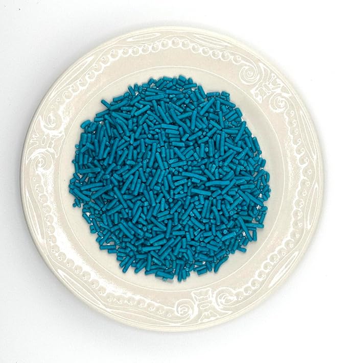 Teal Blue Sprinkles for Baking Cakes, Cupcakes, Cookie Decorations, Ice Cream and Donut Toppings Edible Decorating Baking Supplies - 4 oz package (Teal)