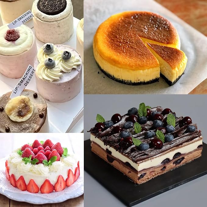 Springform Pan Set - Nonstick Cheesecake Pan with Removable Bottom, Leakproof Protector, 10 Parchment Paper Liners (9INCH SQUARE)