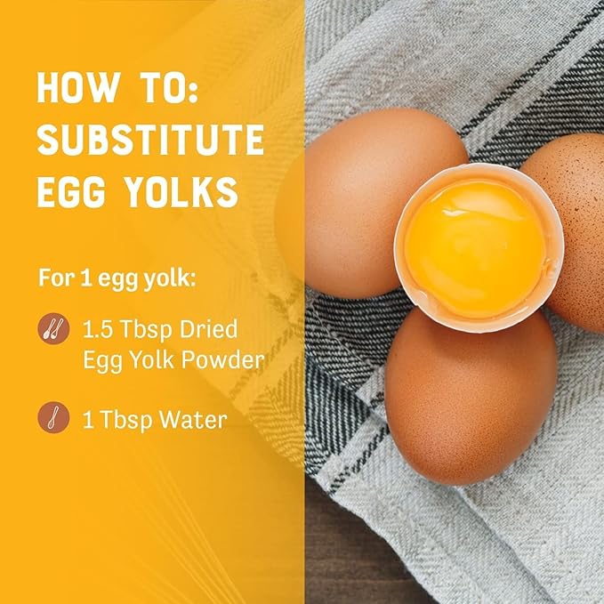 Judee's Gluten Free Dried Egg Yolk Powder - Egg Substitute for Baking & Cooking - Protein Powder for Smoothies & Sauces - Gluten Free & Non-GMO Staple - 11 Oz
