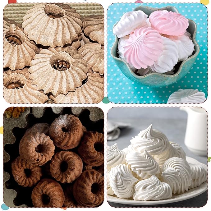 4 PCS Large Piping Tips Set Stainless Steel Big Icing Nozzles Kit with 10 PCS Piping Bag Cake Decorating Tips For Pastry, Cookies, Cupcakes, Baking Supplies