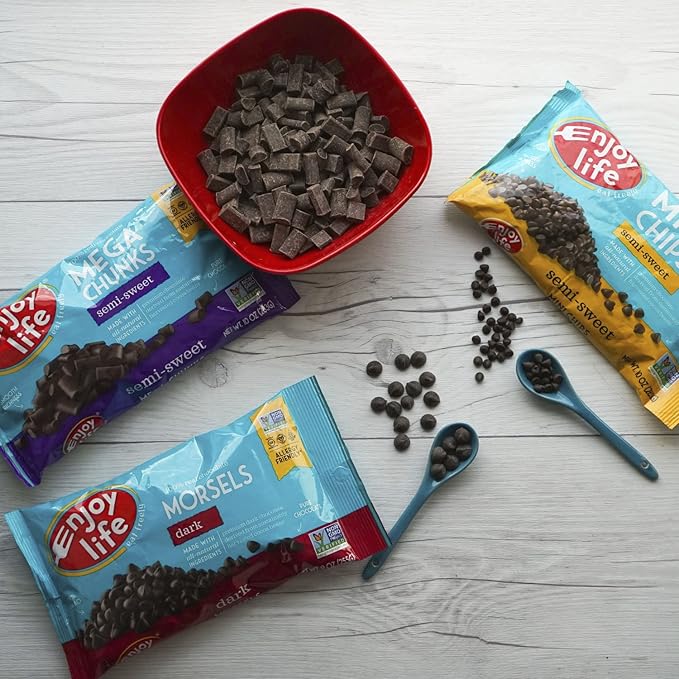 Enjoy Life Bulk Dark Chocolate Morsels, Vegan, Dairy Free, Gluten Free, Nut Free, Kosher, Soy Free, Allergy Friendly, 5 lb