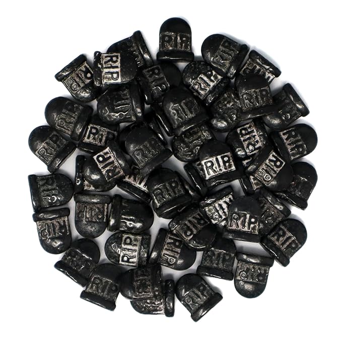 Mystic Sprinkles Halloween Candy Shape Sprinkles (Black Tombstones, 2oz Jars)