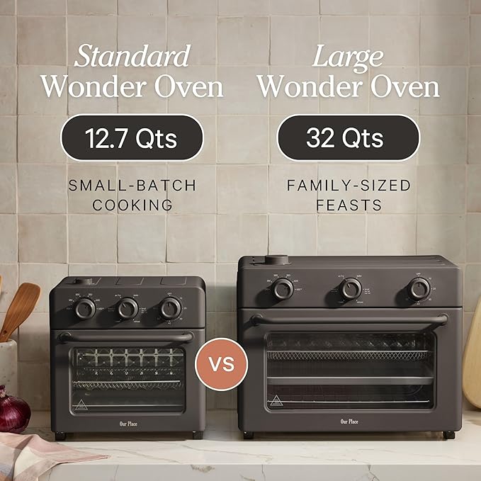 Our Place Wonder Oven | 6-in-1 Air Fryer & Toaster Oven with Steam Infusion | Compact, Countertop Friendly, Fast Preheat, Multifunctional | Air Fry, Toast, Roast, Bake, Reheat & Broil | Spice