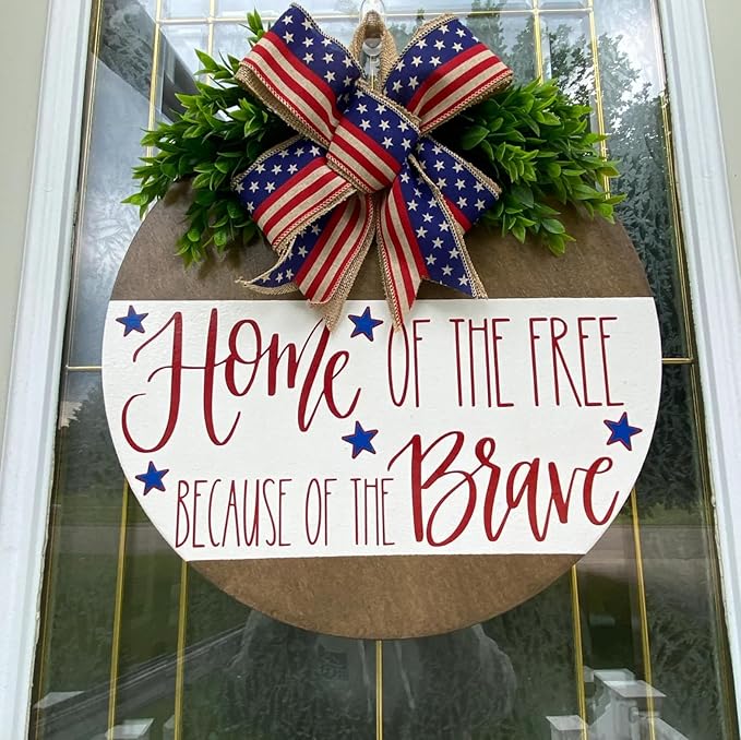 Patriotic Welcome Stencils 4th of July Stencil Independence Day Stencils for Painting on Wood Door Hanger Porch Sign Decor
