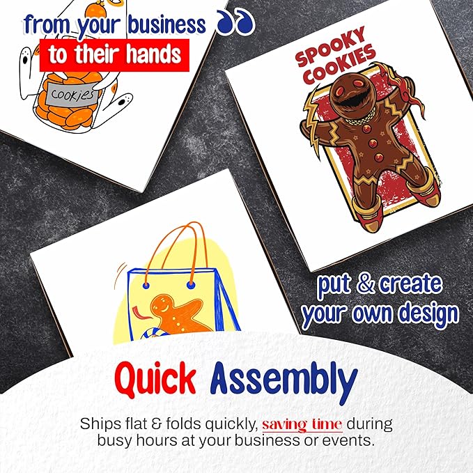 MT Products Custom Printed Bakery Boxes - 14" x 14" x 5" White Customizable Cake, Cookie and Pie Boxes with Logo - Made in the USA