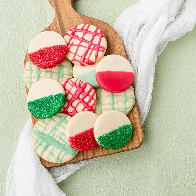 Sweets Indeed Dye Free Christmas Sprinkles – 2.75 oz 6-Cell Holiday Jar | Red Sanding Sugar, Green Sanding Sugar & Christmas Jimmies | Natural Edible Cookie, Cupcake & Cake Decorations