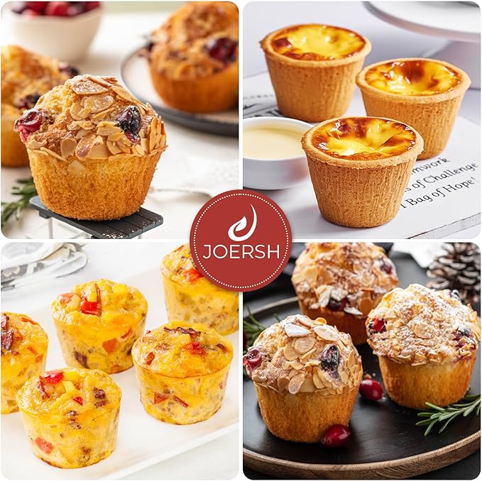 JOERSH 2-PK Egg Bites Silicone Mold for Air Fryer, Non-Stick 7 Cups Air Fryer Egg Muffin Pan Baking Cupcake, Muffin Cake, Tart, Frittata, Quiche