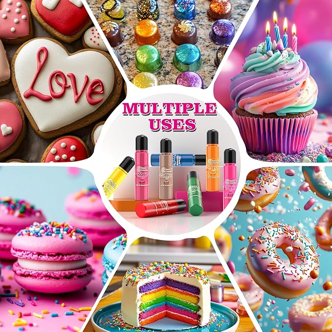 24 Color Oil Based Food Coloring Set, 8.4 Fl. Oz, Concentrated Oil Based Food Coloring for Chocolate Melts Candy Cake - 0.35 Fl. Oz (10ml)/Bottles