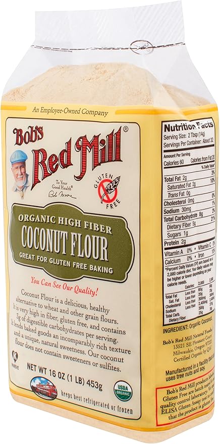 Bob's Red Mill Organic Coconut Flour, 16 Ounce (Pack of 4)