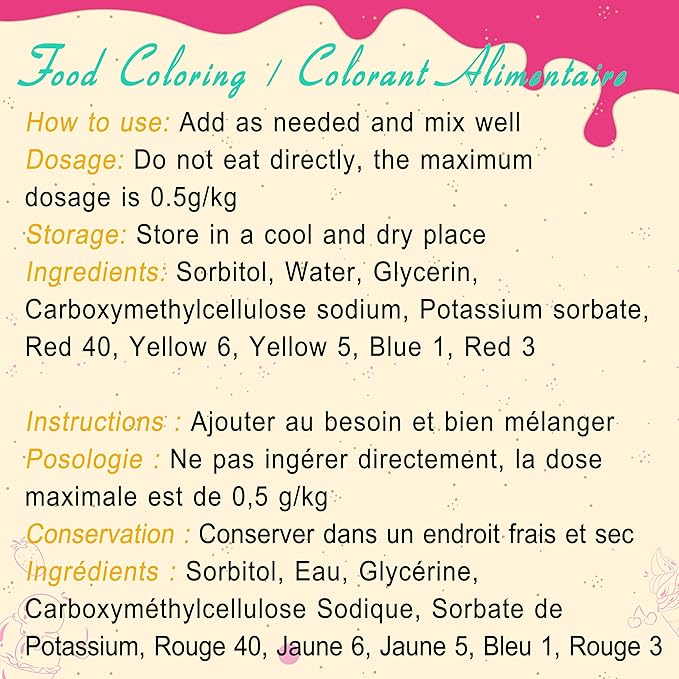 Food Coloring - Vibrant Liquid Icing Food Coloring Set for Baking, Cake Decorating, Easter Egg, Airbrush - Tasteless Food Color Dye for Fondant, Slime, DIY Crafts - 5.5 Fl.oz / 160ml Each (Red)