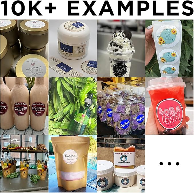 100-500 Custom Stickers Personalized Business Labels Decals, 1.5"-10" Customized Your Own Waterproof Vinyl Stickers with Any Design Logo Image Photo Text Name Address QR Code