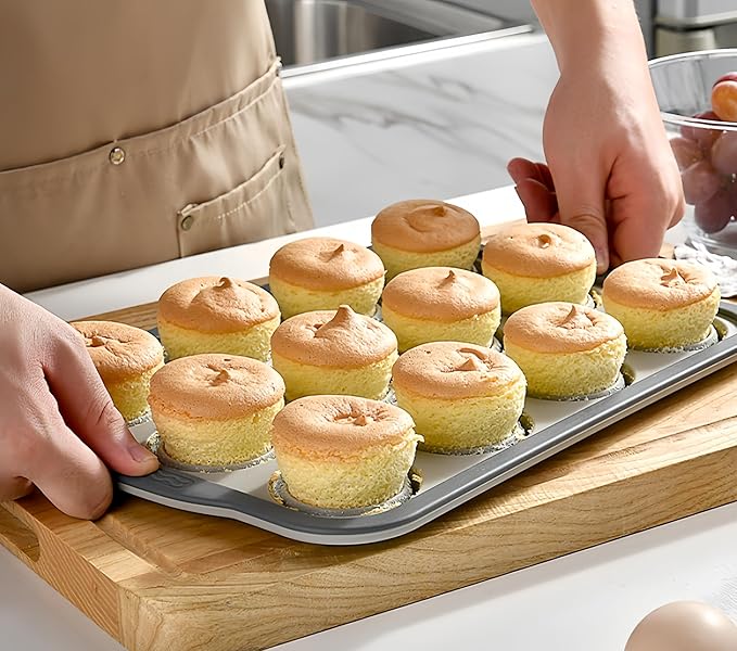 Silicone Muffin Pans for Baking with Metal Frame, 6 Cup Silicone Muffin Pan, Nonstick Cupcake Pan, BPA Free Muffin Tins Easy to Pop Cupcake Baking Pan Molds for Oven Dishwasher Safe Pink
