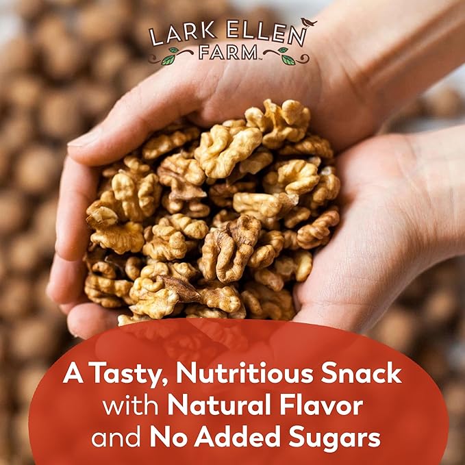 Lark Ellen Farm Organic Sprouted Walnuts – Raw, Unsalted, Keto-Friendly, Healthy Vegan Snack, Gluten-Free, 10 Oz, 3 Pack