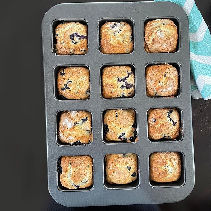 uxcell Ripple Muffins Pan 6-Cup Grey Nonstick Ripple Cupcake Pan Metal Baking Molds Pan All Edges Cupcake Pan for Oven Baking, Cornbread, Cupcakes, Cookie, Bread