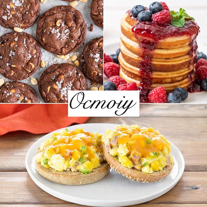 Ocmoiy 4 Inch Silicone Egg Mold for Breakfast Sandwiches, 3 Pack Non-Stick Silicone Jumbo Muffin Top/Hamburger Bun Pan Eggs Bites Molds for Oven Baking Egg Patty, Pancake, Frittata