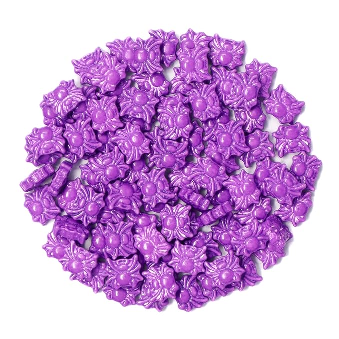 Mystic Sprinkles Halloween Candy Shape Sprinkles (Purple Spiders, 1 Pound Bag)