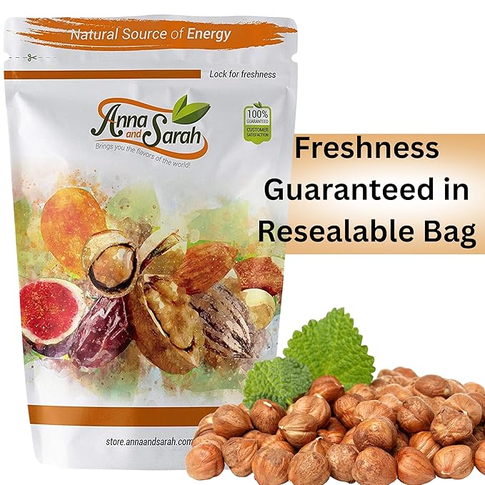 Raw Oregon Hazelnuts, Natural Raw Hazelnuts, Kosher Certified in Resealable Bag (8 Oz)