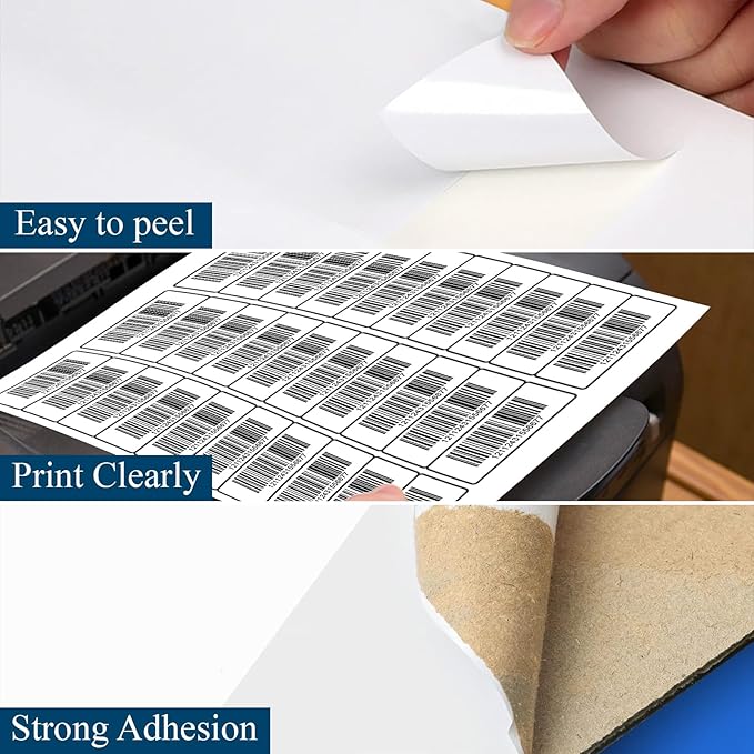 1" x 2-5/8" Address Labels, 900 Labels(30 Sheets)- for Laser/Inkjet Printer, Sticker Paper White 30 per Sheet