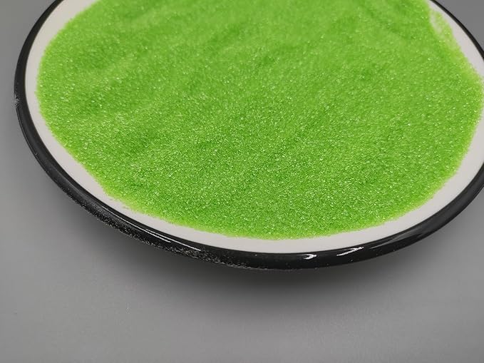 Edible 5 Ounce Fine Decorative Grass Green Sanding Sugar Sprinkles for Baking, Sparkling Crystals for Cakes, Cookies, Cupcakes, Ice Cream Topping and Rimming Sugar
