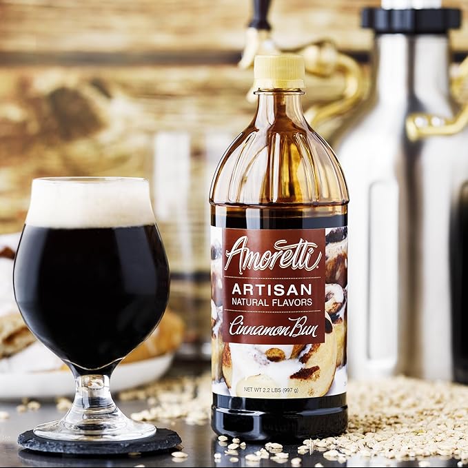 Amoretti - Natural Cinnamon Bun Artisan Flavor Paste, 2.2 lbs, Perfect For Ice Cream, Beverages, Cakes, and more, Preservative Free, Vegan, Gluten Free, No Artificial Sweeteners, Highly Concentrated