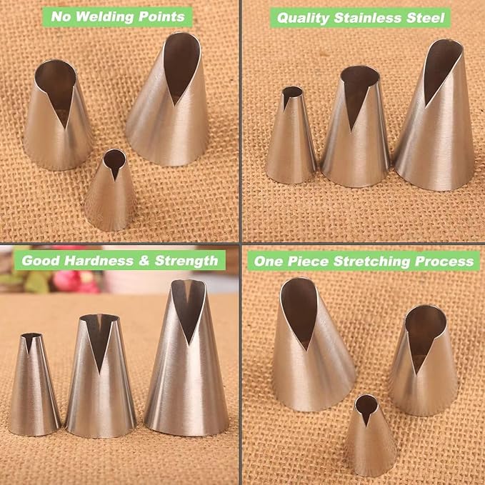 cake piping tips, Russian Piping Tips Set,V-shaped Wave Nozzles Piping Kit - DIY Icing Nozzle Tool for Cupcakes (V-shape)