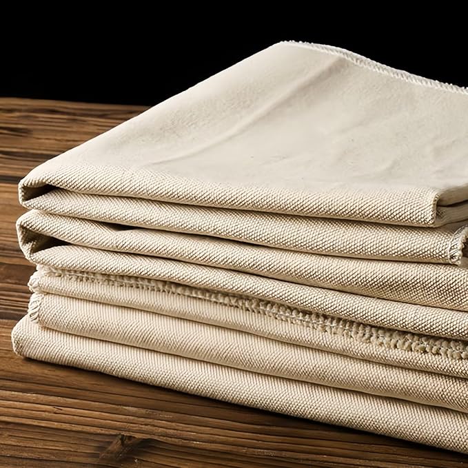 2PCS Proofing Cloth Set for Bread Baking, 14x18 Inches Linen Fabric Reusable Thick Toasted Bread Cloth for Baguettes, Loaves, Dough, Pastry and Homemade Breads