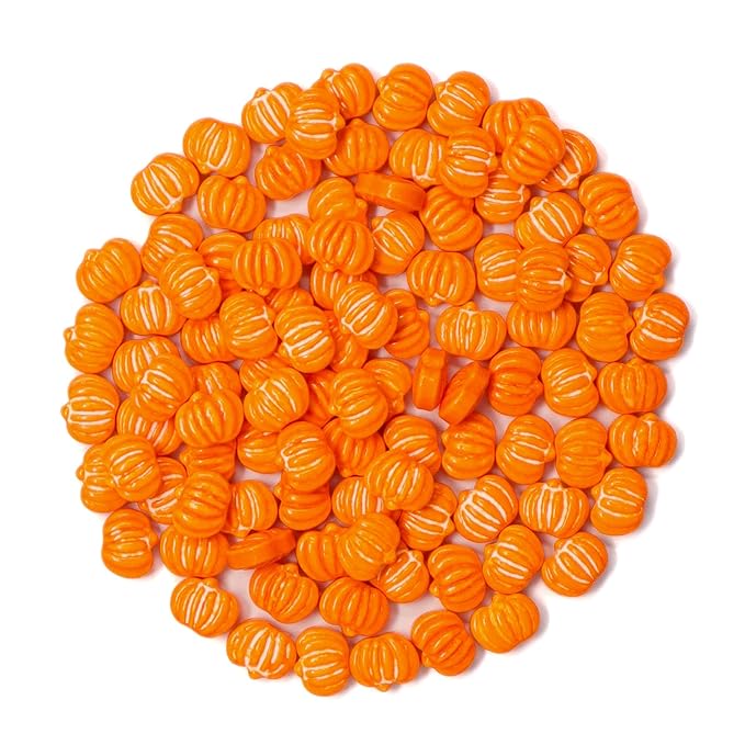 Mystic Sprinkles Halloween Candy Shape Sprinkles (Orange Pumpkins, 1 Pound Bag)