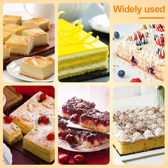 Springform baking Pan Square, 9.5 Inch Large Spring Form Cake Pan with Removable Bottom, Non-stick Cheesecake Cake Pan Bakeware for Home Kitchen DIY (Square)