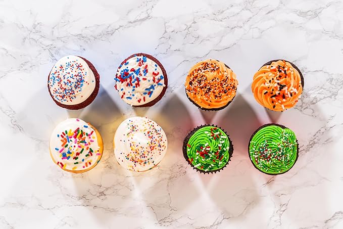 Bakerpan Patriotic Jimmies Sprinkles - 6 Ounces Edible Sprinkles for Cake Decorating, Cupcakes, Ice Cream, Cake Decorations (Made in USA)
