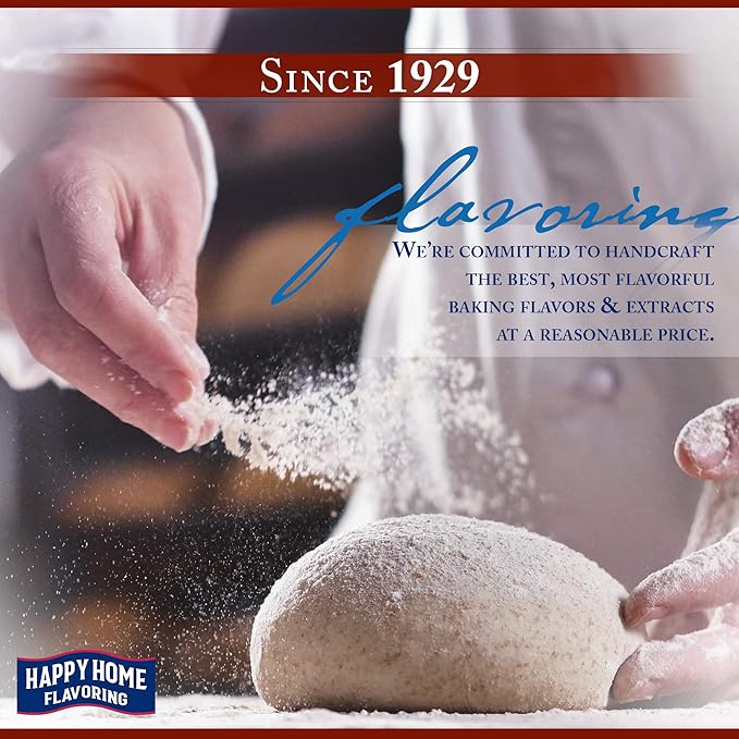 Happy Home Flavoring Imitation Rum Baking Flavor Emulsion - Certified Kosher, 4 oz.
