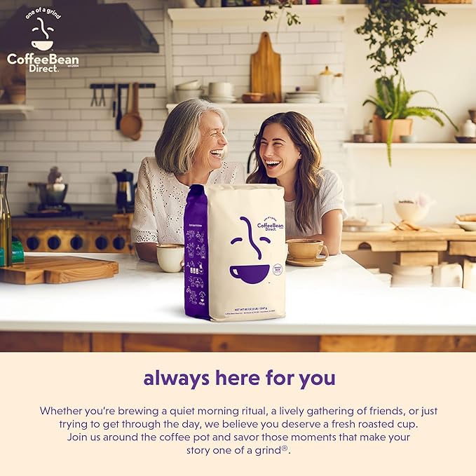 Coffee Bean Direct Decaf Hazelnut Flavored, Whole Bean Coffee, 2.5 Pound Bag (Pack of 1)