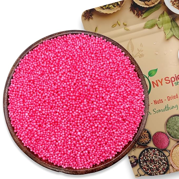 NY Spice Shop Pink Nonpareils Sprinkles - 3 Pound Colorful Sprinkles for Decoration - Non Pareil Sprinkle Treats - Pink Nonpareils Sprinkle for Ice Cream & Cake Decoration