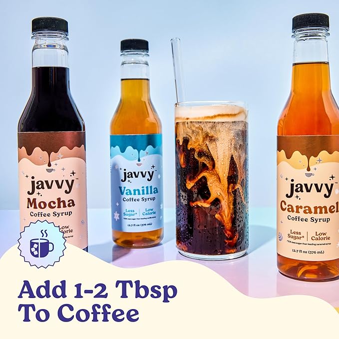Javvy Coffee Syrup - Zero Sugar, Zero Calorie, Coffee Flavoring Syrup, Coffee Bar Accessories - Great for Flavoring All Types of Drinks – Mocha