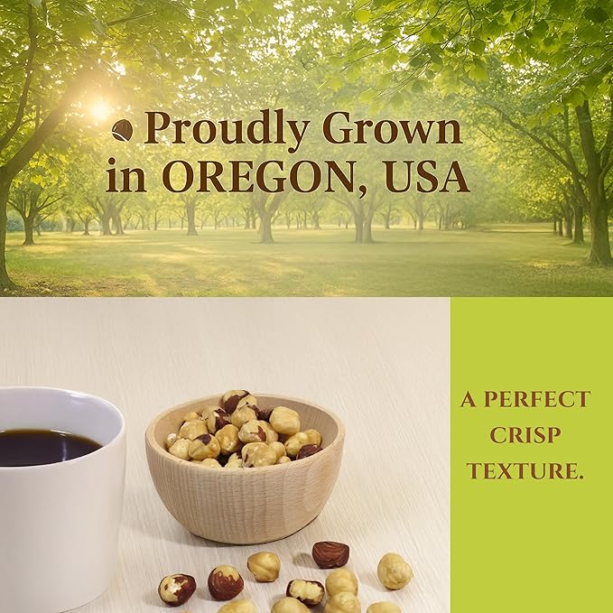 Roasted Lightly Salted Oregon 48 Oz Extra Large Hazelnuts Kosher and Gluten Free in Resealable Bag 3 Lbs