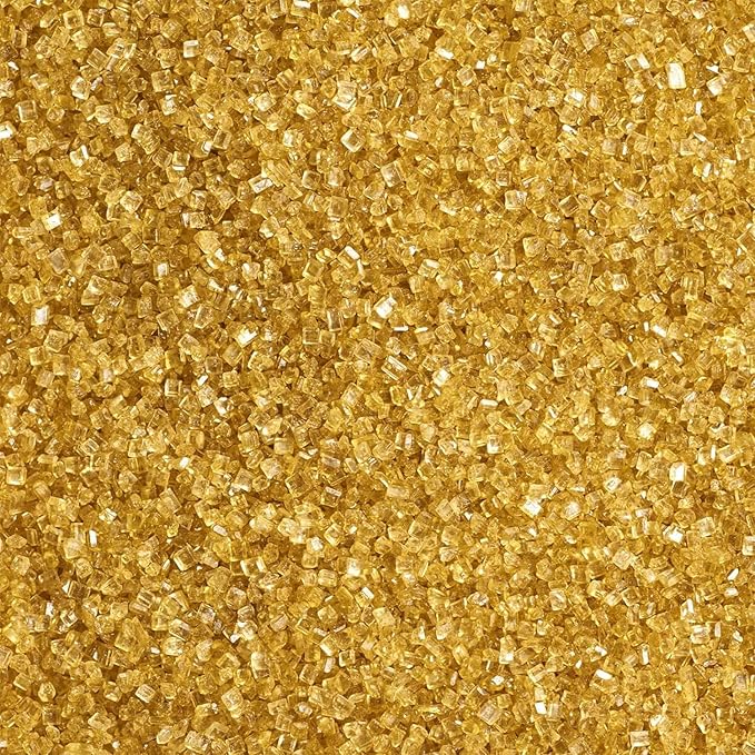 Sentovac Gold Sanding Sugar Sprinkles | Edible Gold Sprinkles for Cake Decorating | 1 Bottle 3.2oz Cookie Decorating Celebrations Wedding Shower Party Chirstmas Supplies