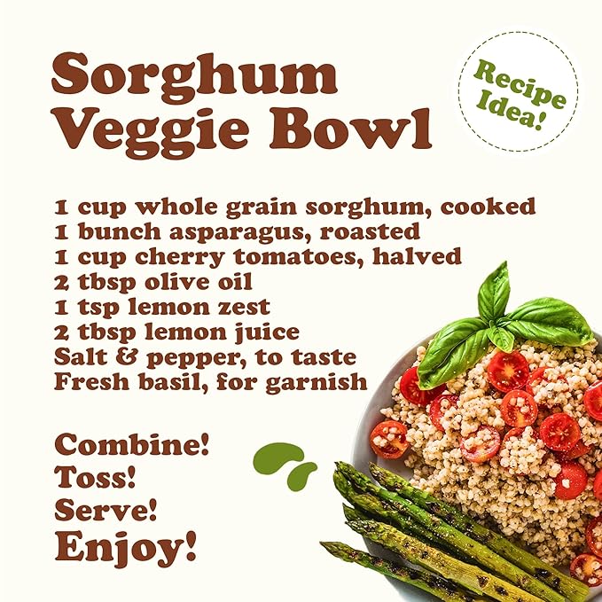 Food to Live Italian White Whole Grain Sorghum, 10 Pounds – Premium White Groats. Raw Milo Seeds. Vegan, Bulk Broom-corn. Durra is Great for Making Flour and Popped Jowar Dhani