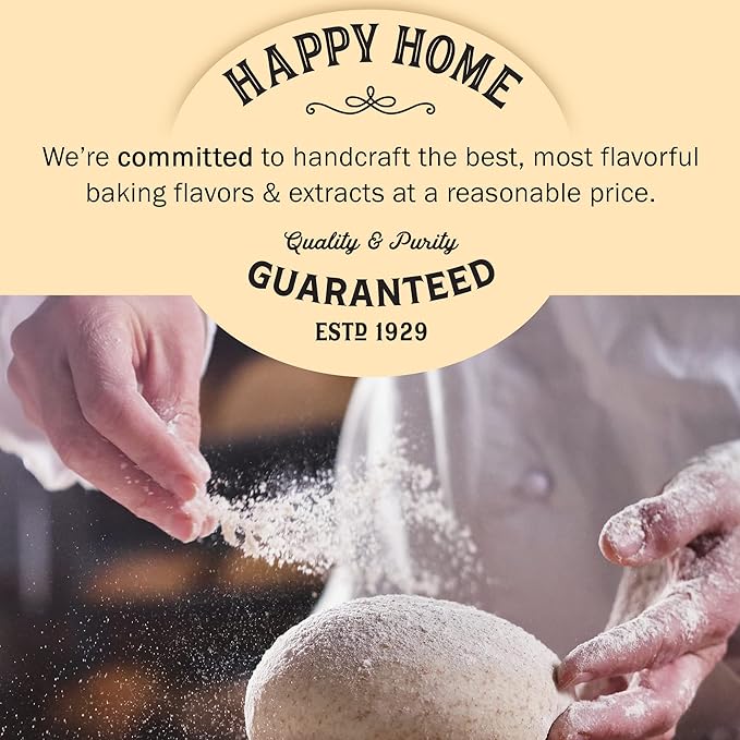 Happy Home Pure Lemon Extract- Certified Kosher, 4 oz.