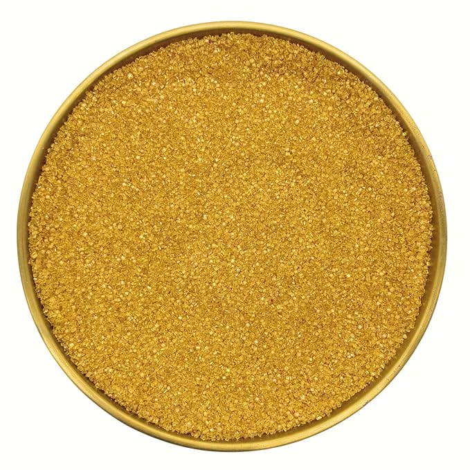 Dynastang Gold Sanding Sugar Sprinkles Edible Sugar Crystals Cake Decoration Cupcake Toppers Cookie Decorating Perfect for Cakes, Cupcakes, Desserts Toppings 3OZ