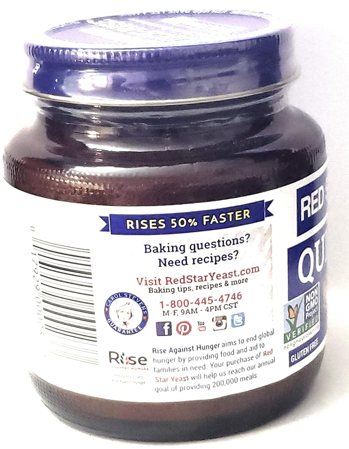 Red Star Quick Rise Yeast, For use in your oven or bread machine, 2012 Chef's Best Taste Award, 4 oz Jar (Pack of 2)