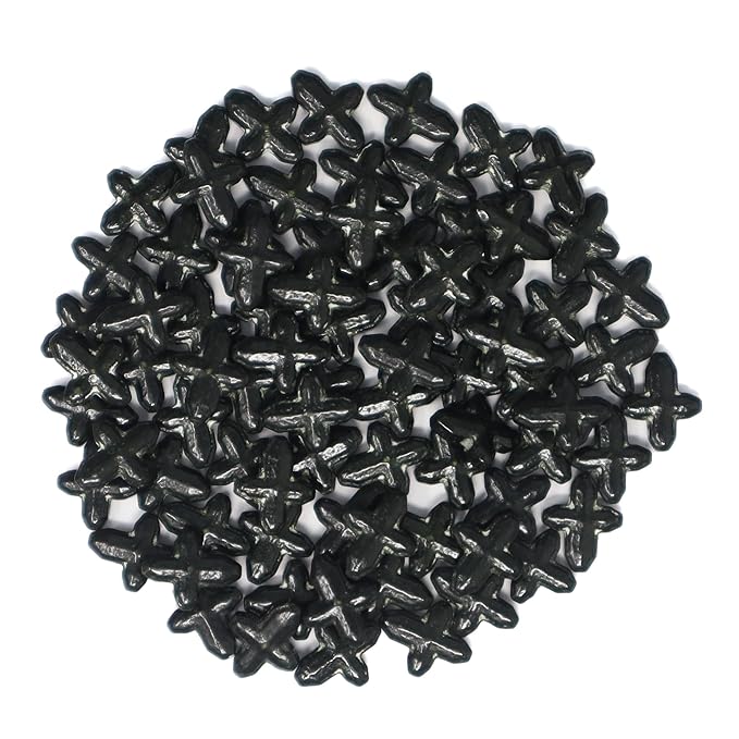 Mystic Sprinkles Halloween Candy Shape Sprinkles (Black Crosses, 1 Pound Bag)