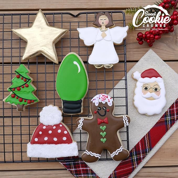 Christmas Light Bulb Cookie Cutter 3 Piece Set, Premium Food-Grade Stainless Steel, Dishwasher Safe (Light Bulb 3 Piece)