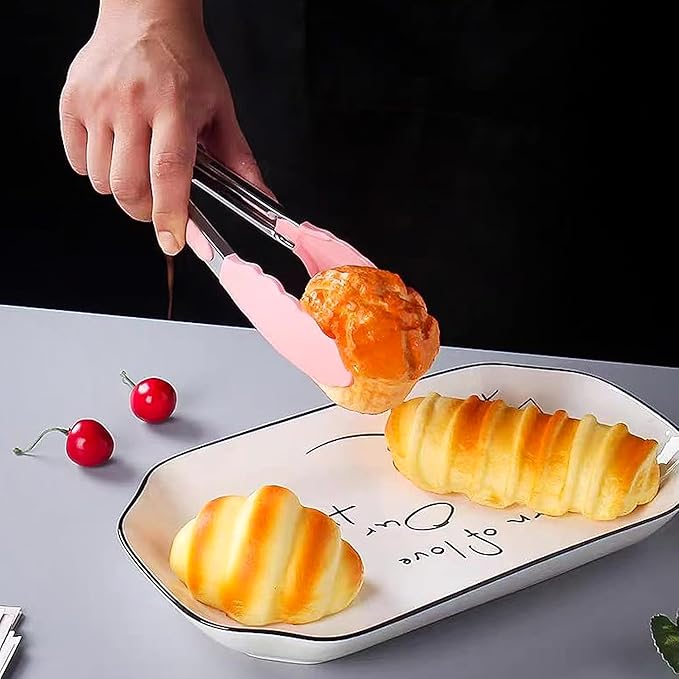 Pink Silicone Kitchen Utensil Set 12-Piece – Heat Resistant Cooking Tools with Wooden Handles, Non-Stick Spatula, Spoon, Whisk, Tongs, and Holder