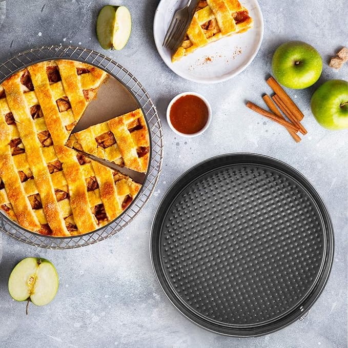 3Pcs Cake Pan Set,Cake Pan Set of 3 - Nonstick Leakproof Round Cheesecake Pan with Removable Bottom,Prevent Sticking Round Springform Pan with Removable Bottom Baking Tool(20/22/24)