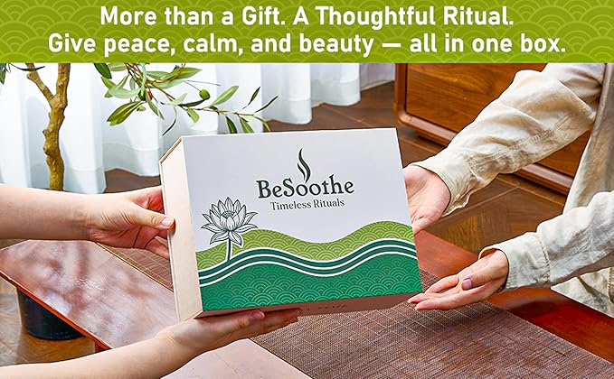 Matcha Whisk Set 8Pcs – BeSoothe Premium Japanese Tea Ceremony Kit, 8 Pcs with Spout Bowl, Bamboo Whisk & Holder, Scoop, Sifter, Tea Towel – Magnetic Gift Box for Matcha Lovers